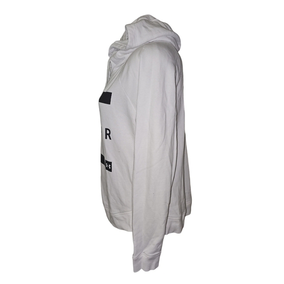 Under Armour scoop neck hoodie white Large Sporty Athletic Gorpcore - Picture 3 of 8